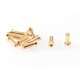 Ruddog 4mm Gold Plug 14mm 10pcs.