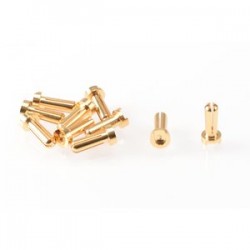 Ruddog 4mm Gold Plug 14mm 10pcs.