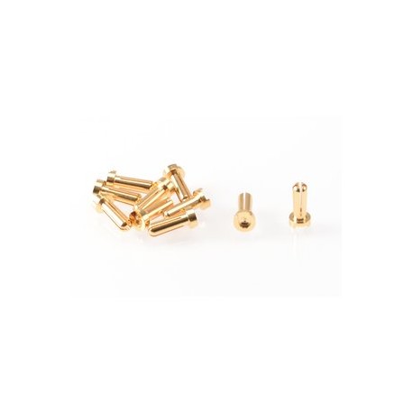 Ruddog 4mm Gold Plug 14mm 10pcs.