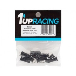 1up Racing Curved Steel Universal Glue Tips 10pcs