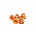 Hiro Seiko 3mm Alloy Nylon Nut [Orange] ( 5 pcs)