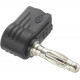 TRU COMPONENTS Bananenstecker Stecker, gewinkelt Stift-Ø: 4 mm Schwarz 1 St.