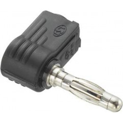 TRU COMPONENTS Bananenstecker Stecker, gewinkelt Stift-Ø: 4 mm Schwarz 1 St.