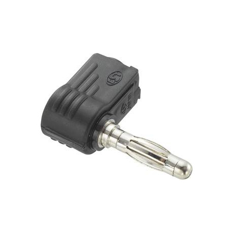 TRU COMPONENTS Bananenstecker Stecker, gewinkelt Stift-Ø: 4 mm Schwarz 1 St.