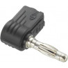 TRU COMPONENTS Bananenstecker Stecker, gewinkelt Stift-Ø: 4 mm Schwarz 1 St.