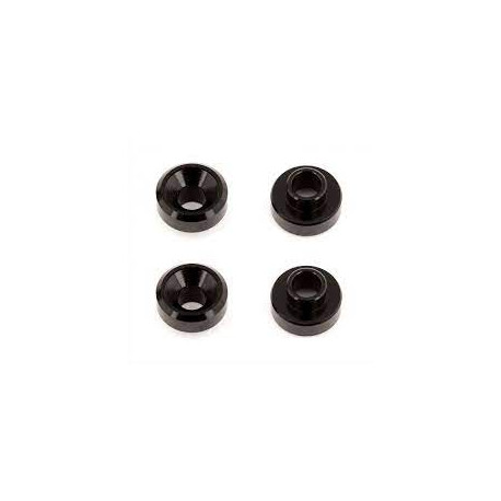 Team Associated Servo Washers, black aluminum