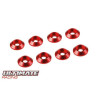 Ultimate RC 3mm Rot Aluminium Unterlegscheiben Cap Head Schraube konisch (8)