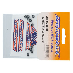 Arrowmax Aluminium Unterlegscheiben 3x5x2mm  Schwarz