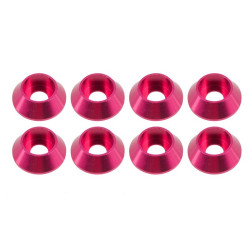 Ultimate RC 3mm Pink Aluminium Unterlegscheiben Cap Head Schraube konisch (8)