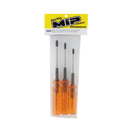 MIP Gen 2 Metric Ball End Hex Driver Wrench Set (2.0, 2.5 & 3.0mm)