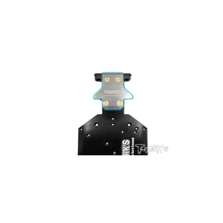 T-works TO-235-K Stainless Steel Front Chassis Skid Protector ( Kyosho MP9/MP9e EVO/MP10 /MP10E) 2pcs.