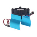 H-Speed Alu Kühlkörper blau mit temp. gesteuerten Ventilator 30mm für 540 Motor 36mm