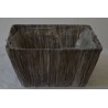 Holzoptik Schale grau groß